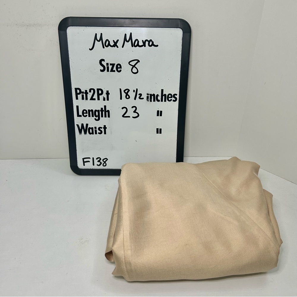 MaxMara 100% Silk Wrap Portrait Collar V-Neck Formal Party Top Size 8 - Picture 16 of 16